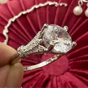 NEW faux diamond engagement ring Sz 9.5